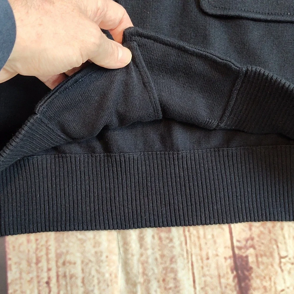 Jos. A. Bank Mens Cardigan Sweater With Arm Patches